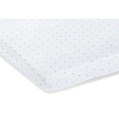 Image of Pino lino Doppia confezione Jersey in lamiera di montaggio per culle starlets blu059