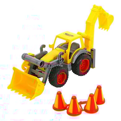 Image of WADER QUALITY TOYS Trattore con pala ed escavatore posteriore059