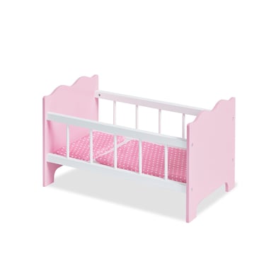 Pinolino Lit pour poupée Jasmin bois, parure