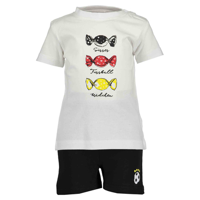 BLUE SEVEN Girls Set de 2 camisetas + pantalones capri blancos