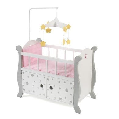 Bayer-Chic-2000 BAYER CHIC 2000 Lit pour poupée et mobile Stars bois gris