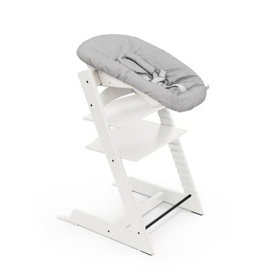 STOKKE® Tripp Trapp® Matstol vit inkl. Newborn Set™ grey
