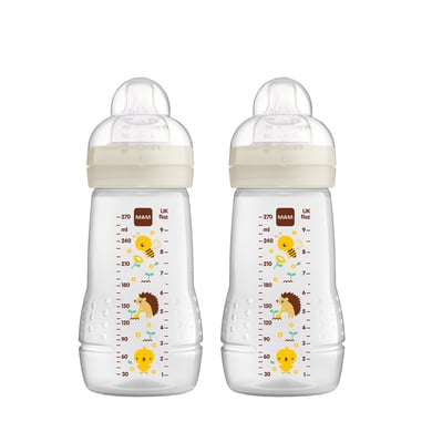 MAM Babyflaska Easy Active ™ 270 ml, bi/sikkelkott i dubbelförpackning