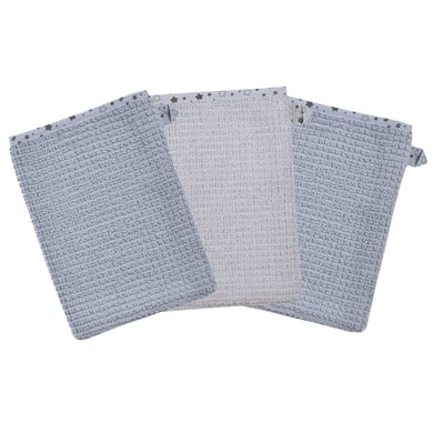 WÖRNER SÜDFROTTIER Hemma tvätthandske 3-pack grå 15 x 24 cm
