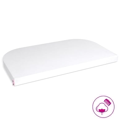 babybay Spännlakan Deluxe Jersey passar till modellen Boxspring XXL vit