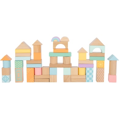 Image of small foot® Set costruzioni in legno, colori pastello059