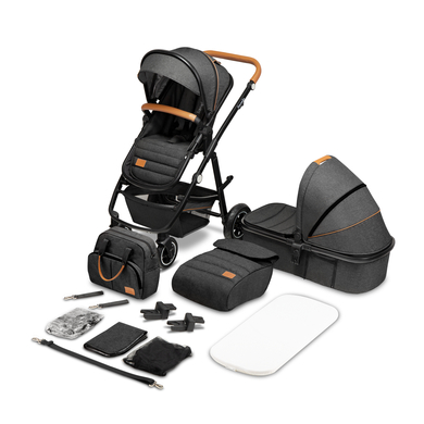lionelo Kombivagn Amber 2 in 1 Grey Graphite