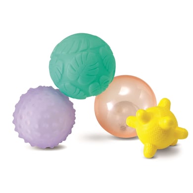 Infantino Set di 4 palline sensoriali con musica e luce