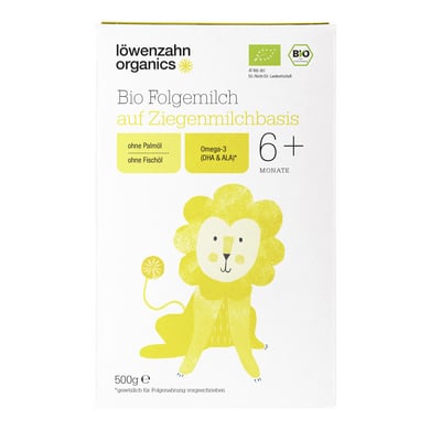 löwenzahn organics Ekologisk fortsättningsmjölk 6+ baserad på getmjölk 500