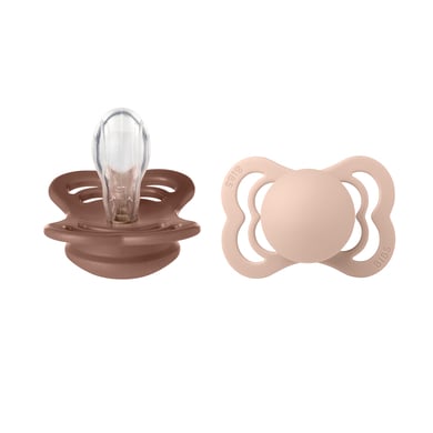 Image of BIBS Ciuccio Supreme Blush / Woodchuck in silicone 0-6 mesi, 2 pezzi059