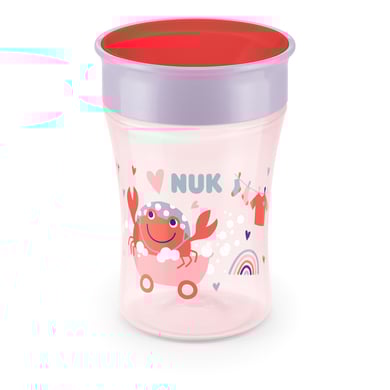NUK Drickmugg Magic Kopp 230 ml 360° drickkant röd