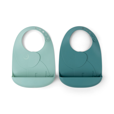Done by Deer Babero ™ Peekaboo Elphee Azul, paquete de