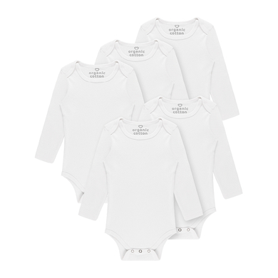 kindsgard Body manga larga trunder paquete de 5 blanco