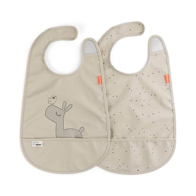 Done by Deer ™ Babero con velcro Lalee Sand 2 unidades