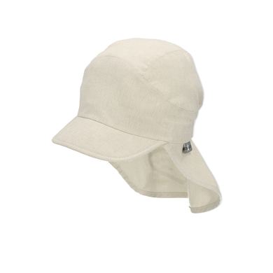 Sterntaler Peaked cap met nekbescherming beige