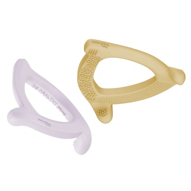 Everyday Baby bitringar i silikon, 2 st, mjuka yellow / light lavender