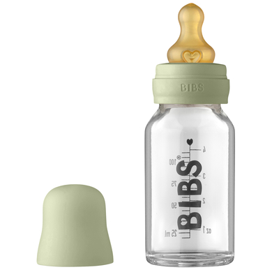 BIBS komplett set med nappflaska 110 ml, Sage