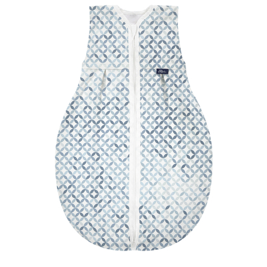 Alvi ® Saco de dormir Jersey Light Mosaico azul/blanco