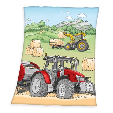 babybest® Fleecetäcke Traktor 130 x 160 cm