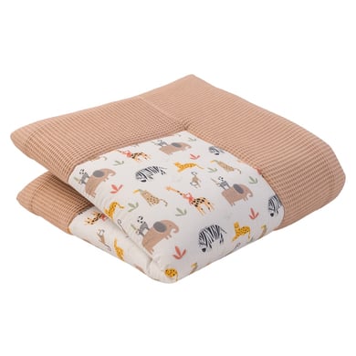 Image of Ullenboom Coperta a gattoni Waffle Pique Motif Sand Savannah 120x120 cm059