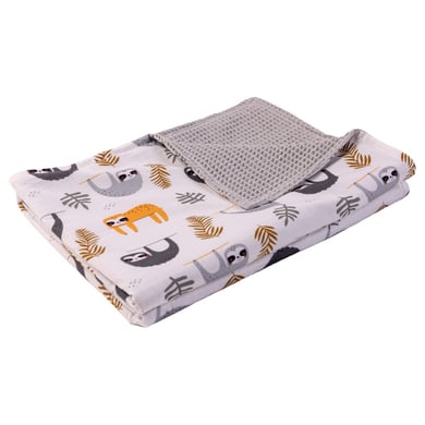 Image of Ullenboom Coperta per neonati Waffle Piqué Grigio Bradipo 70x100 cm059