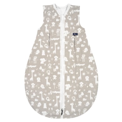 Alvi ® Saco de dormir de bola Mäxchen Thermo Zoo Animals taupe