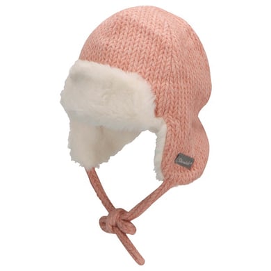 Sterntaler Aviatormössa stickad look rosa