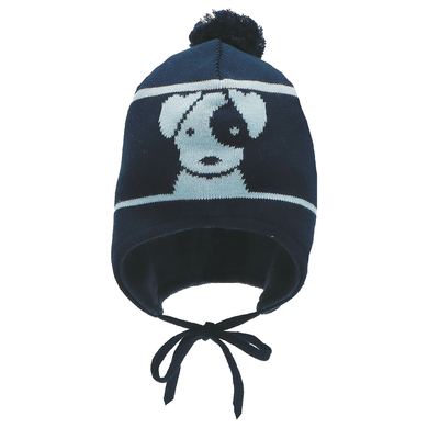 Sterntaler Sombrero de pompones para perros marine