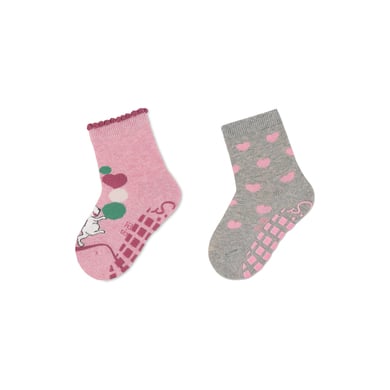 Image of Sterntaler Calzini ABS confezione doppia topolino e cuori rosa melange059