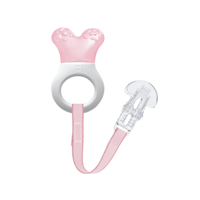 MAM Anillo de dentición refrigerante con clip Mini Cooler & Clip 2+ meses, 1 ud., rosa