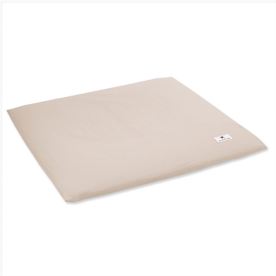 JULIUS ZÖLLNER Överdrag för skötbordsmatta av muslin sand 85 x 75 cm
