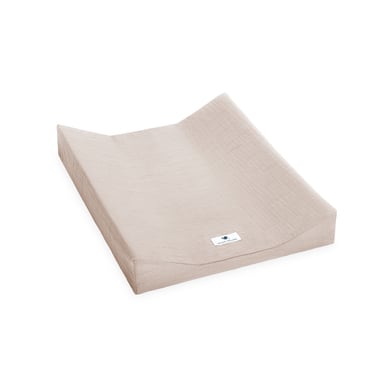 JULIUS ZÖLLNER Överdrag för skötbordsmatta av muslin sand 50 x 65 cm