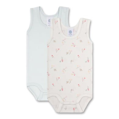 Sanetta Bodysuit Twin Pack vit/ljusblå