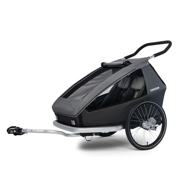 Image of CROOZER Rimorchio bici e passeggino 2 in 1 Kid Keeke 2 Mountain grigio059