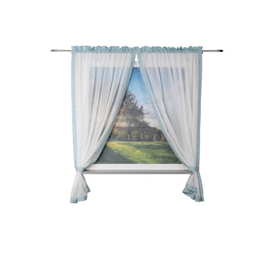 Be Be Be 's Collection Curtain Loop Scarf 2 st 3D Butterfly Mint 100x170 cm