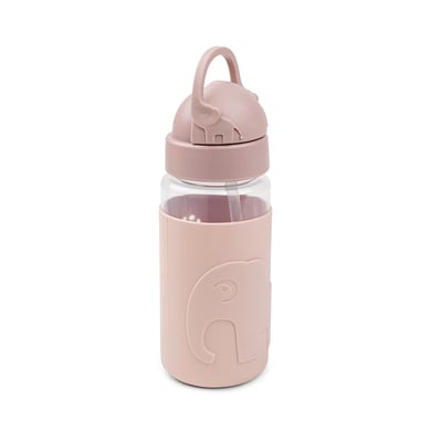 Done by Deer ™ Greppvänlig dryckesflaska med sugrör, Elphee Pink
