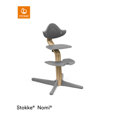 STOKKE® Nomi® Matstol natur ek / grå