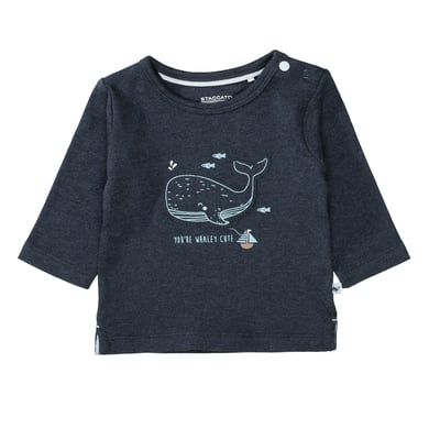 Image of STACCATO Maglia a maniche lunghe, navy blu melange/balena059