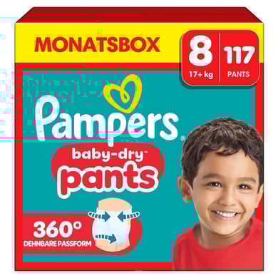 Image of Pampers Baby-Dry Pants, taglia 8 Extra Large , 19kg+, confezione mensile (1 x 117 pannolini)059