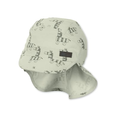 Sterntaler Peaked Cap med nackskydd Zebra Medium Green