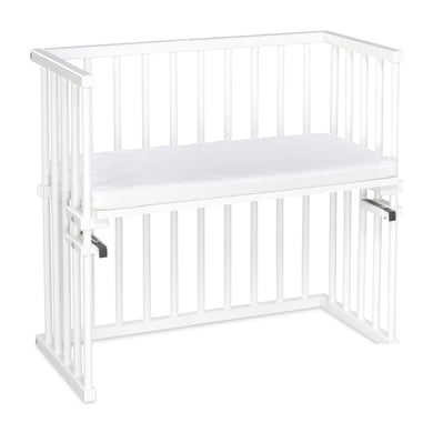 Image of babybay Midi Lettino co-sleeping con materasso in cotone classico morbido, bianco059