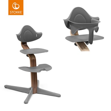 Image of STOKKE® Nomi® Sedia - Noce / grigio + Baby Set grigio059