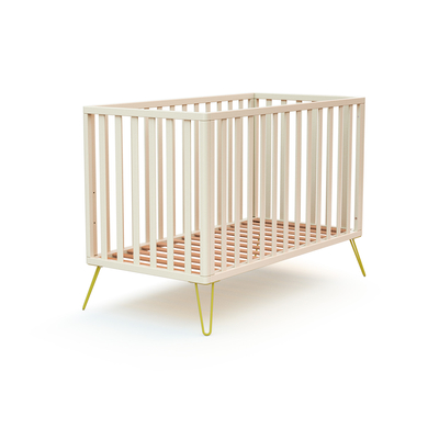 JURABABY barnsäng Endast 60 x 120 cm Bohème vit gul