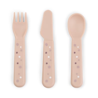 Done by Deer ™ Bestickset för barn Foodie Happy dots Rosa