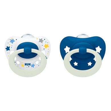 NUK Nachtpon Signature Night silicone maat 3, donkerblauw