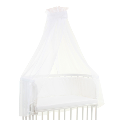 babybay® baldakin piqué med band passar alla modeller vit