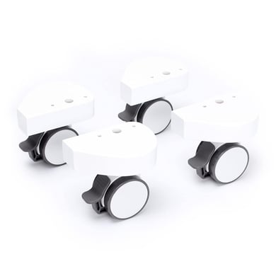 babybay Kit roulettes pour lit cododo spécial verni blanc