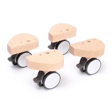 babybay Kit roulettes pour lit cododo spécial naturel non traité