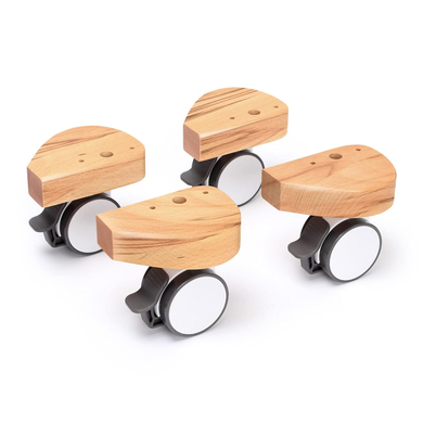 babybay Kit roulettes pour lit cododo spécial naturel non traité