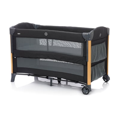 Image of fillikid Lettino da viaggio in legno grigio melange059